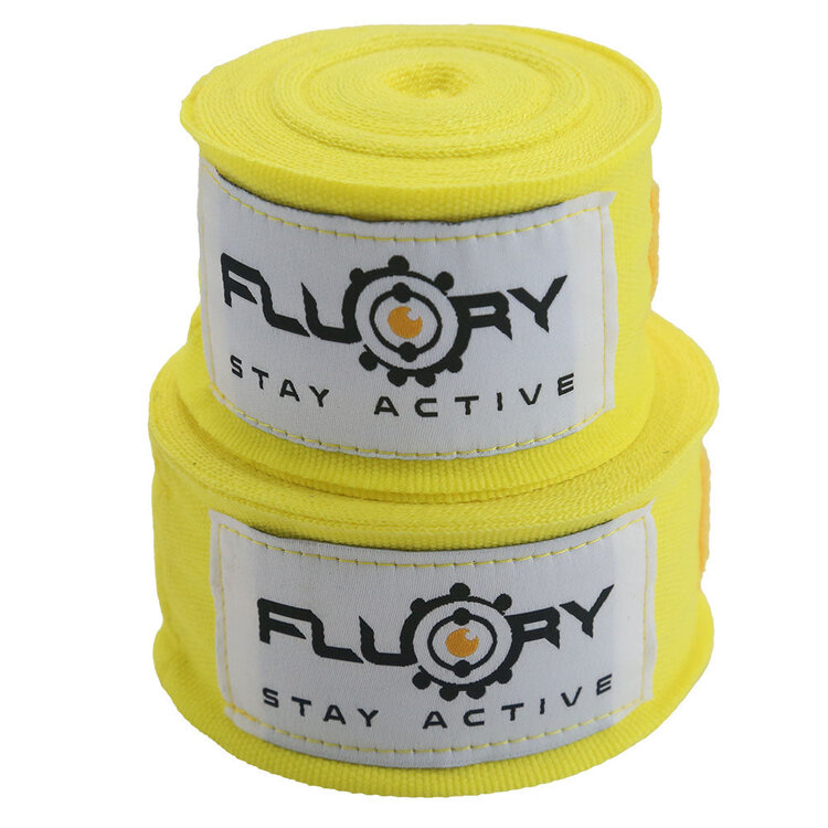 Fluory Boxing Bandages Hand Wraps Yellow 300 cm FIGHTWEAR SHOP EUROPE