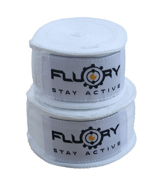 Fluory Fluory Boxing Bandages Hand Wraps White 300 cm