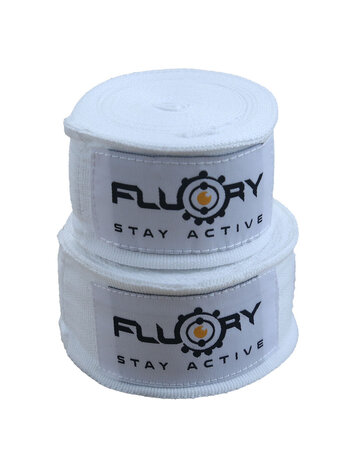 Fluory Fluory Boxing Bandages Hand Wraps White 300 cm