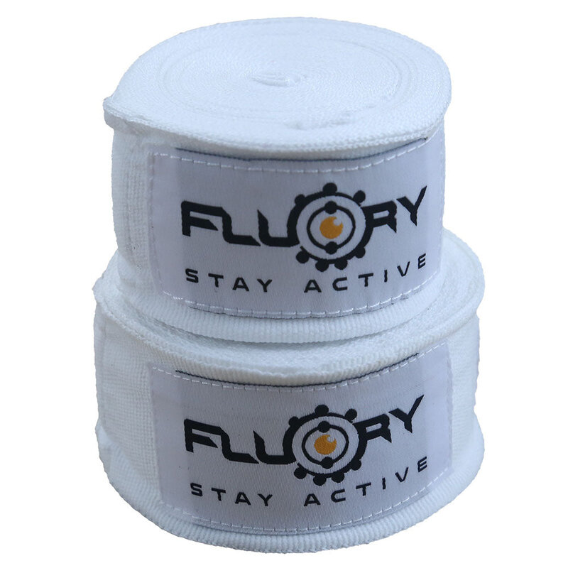 Fluory Fluory Boxing Bandages Hand Wraps White 300 cm