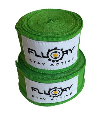 Fluory Fluory Boksbandages Hand Wraps Groen 300 cm per Paar
