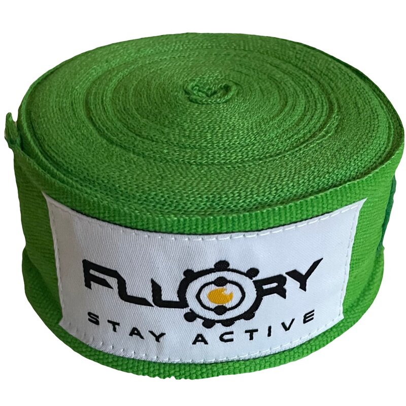 Fluory Fluory Boxing Bandages Hand Wraps Green 300 / 500 cm