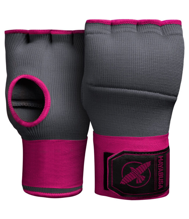Hayabusa Boxbandagen Quick Gel Handwickel Grau Pink
