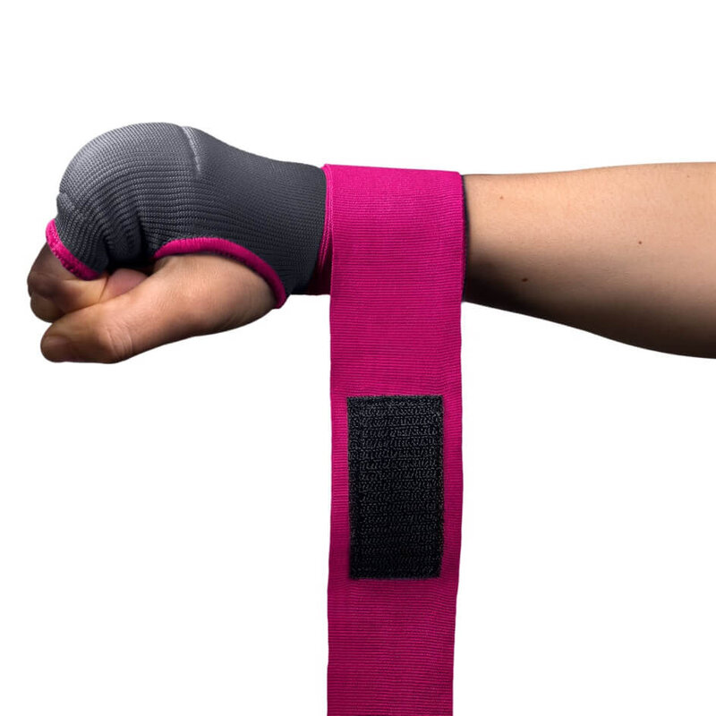 Hayabusa Hayabusa Quick Gel Boxing Hand Wraps Grey Pink