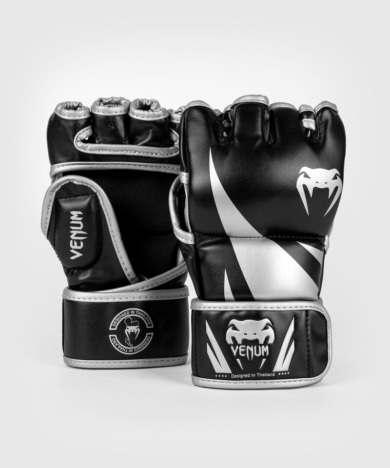 Venum MMA Gloves Challenger Black Silver - FIGHTWEAR SHOP EUROPE