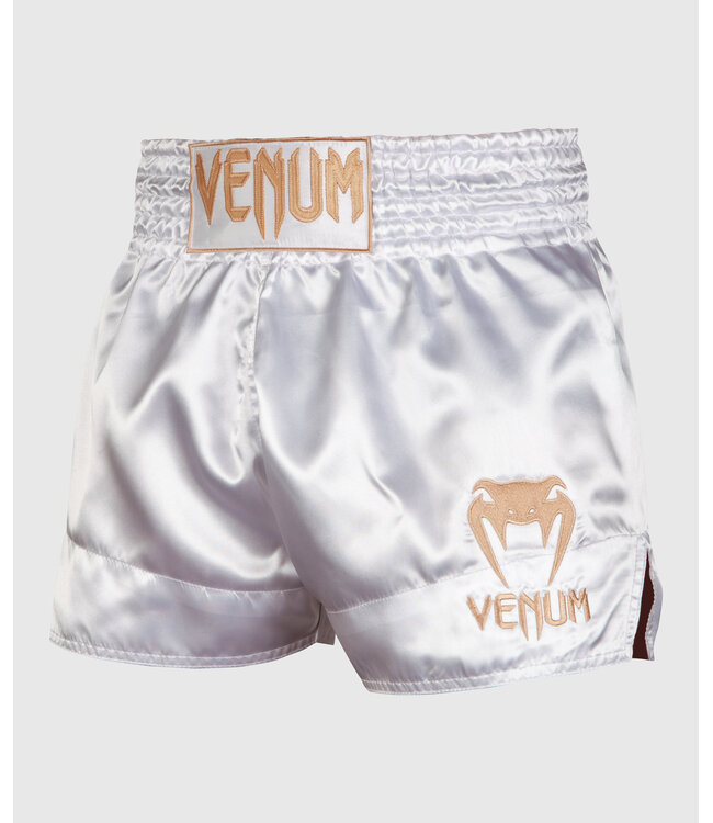 Venum Classic Muay Thai Kickboks Broekjes Wit Goud