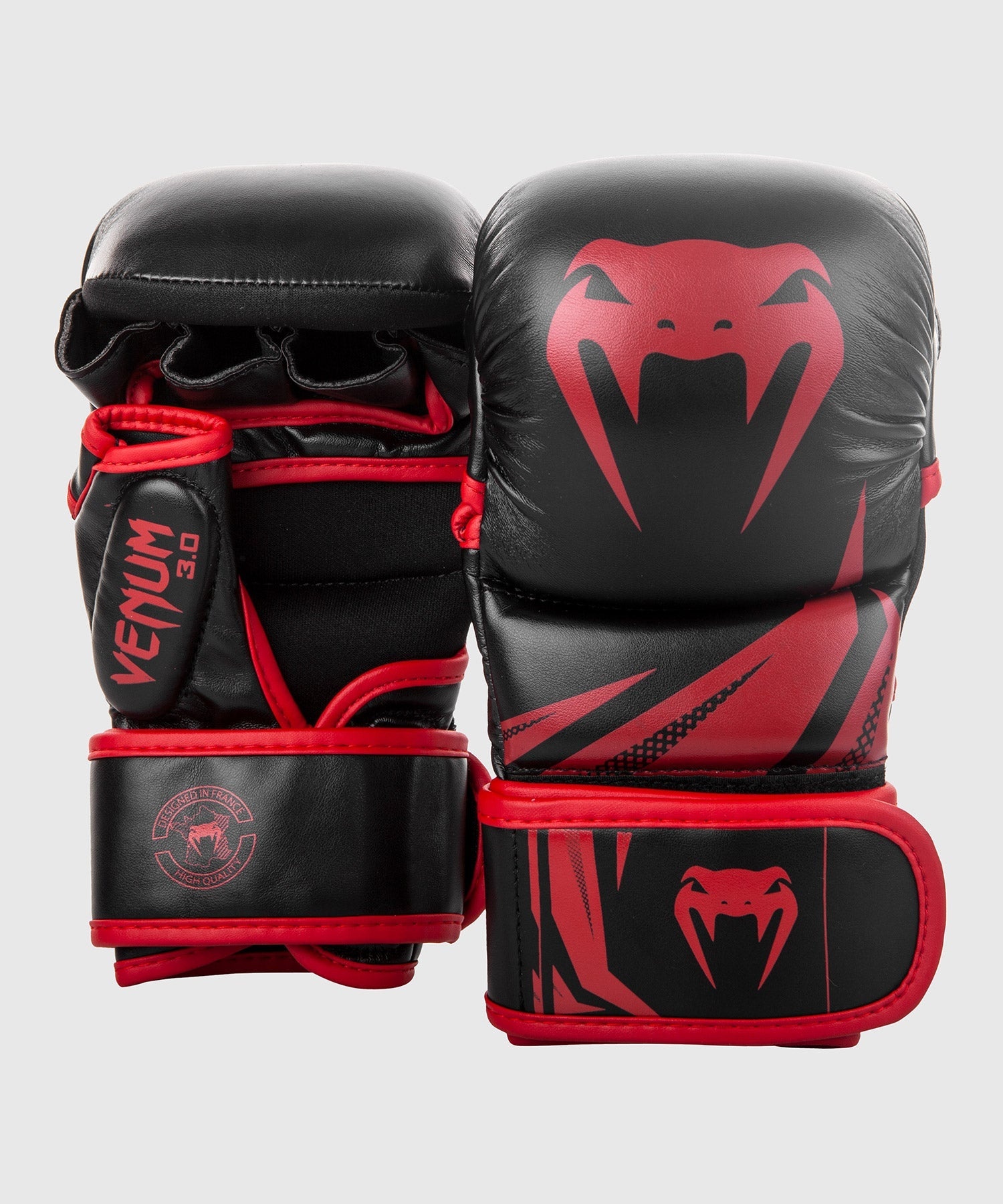 Venum Challenger 3.0 MMA Sparring Gloves Black Red - FIGHTWEAR 