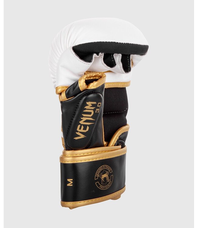 Venum Challenger 3.0 MMA Sparring Handschoenen Wit Goud