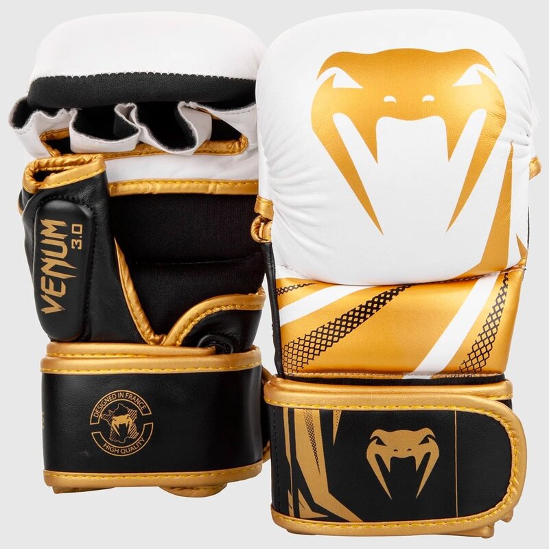 Venum Venum Challenger 3.0 MMA Sparring Handschoenen Wit Goud