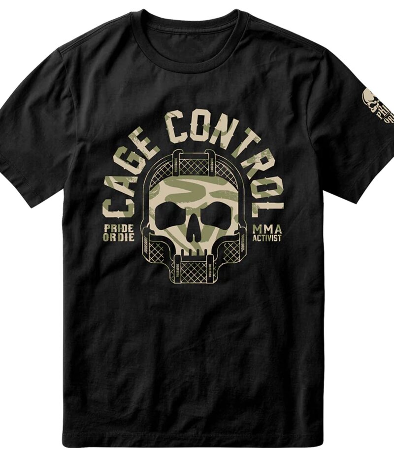 Pride or Die PRiDEorDiE Cotton T-Shirt CAGE CONTROL Black