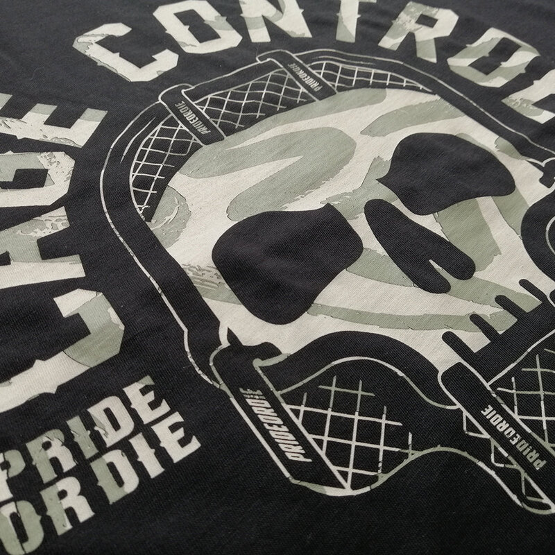 Pride or Die PRiDEorDiE Cotton T-Shirt CAGE CONTROL Black