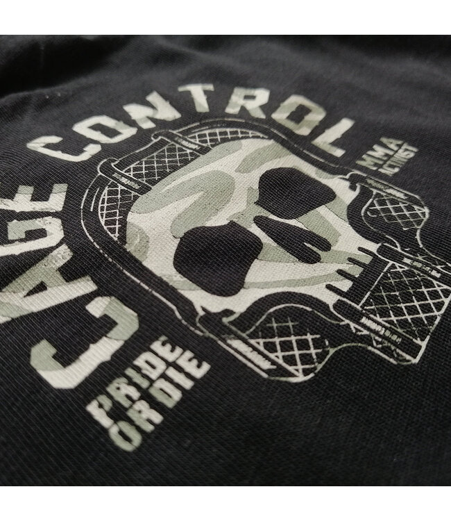 PRIDEorDiE Katoenen T-shirt CAGE CONTROL Zwart