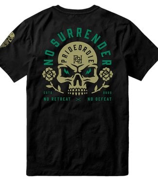 PRiDEorDiE PRIDE or Die T-Shirt NO SURRENDER Baumwolle Schwarz