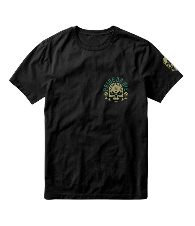 Pride or Die PRIDE or Die T-shirt NO SURRENDER Katoen Zwart
