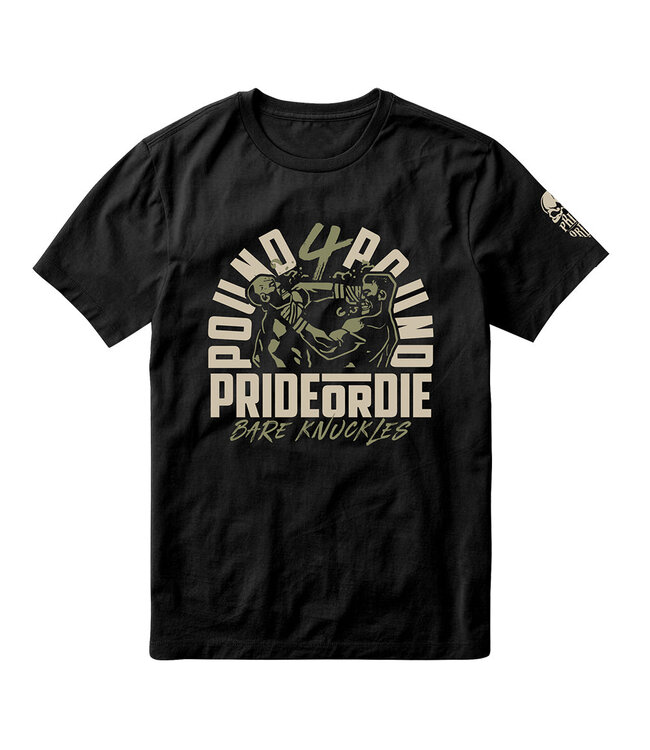 Pride or Die PRIDE or Die T-Shirt BARE KNUCKLES Katoen Zwart