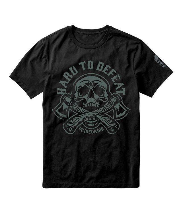 PRIDE or Die T-shirt HARD TO DEFEAT Katoen Zwart