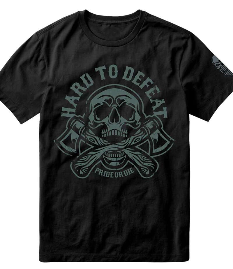 Pride or Die PRIDE or Die T-Shirt HARD TO DEFEAT Baumwolle Schwarz