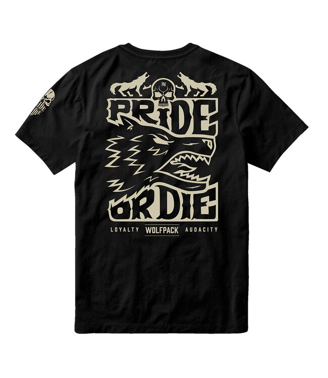 Pride or Die PRIDEorDiE T-Shirt WOLFPACK V.2 Baumwolle Schwarz