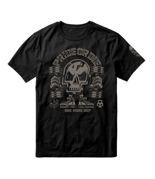 PRiDE or DiE T-Shirt WORKOUT OR DIE V.3 Cotton Black