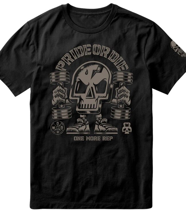 Pride or Die PRIDE or Die T-shirt WORKOUT OR DIE V.3 Katoen Zwart