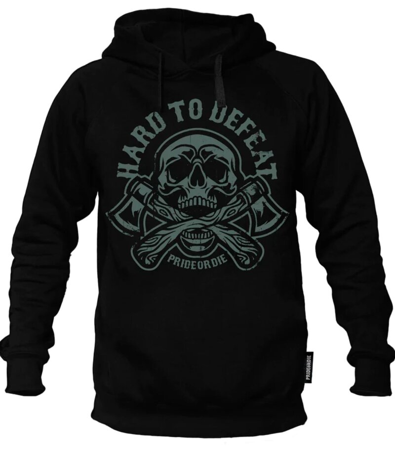 Pride or Die PRIDE or Die Hoodie Sweater HARD TO DEFEAT Zwart