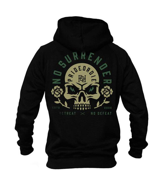 PRIDE or DiE Hoodie NO SURRENDER Schwarz