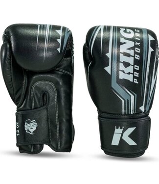King Pro Boxing King Pro Boxing KPB/BG Spartan Boxing Gloves 1 Leather Black