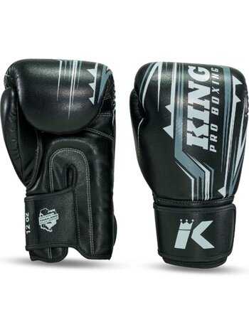 King Pro Boxing King Pro Boxing KPB/BG Spartan Boxing Gloves 1 Leather Black