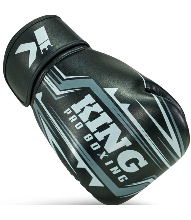 King Pro Boxing Kickboks Bokshandschoenen KPB/BG Spartan 1 Leer Zwart