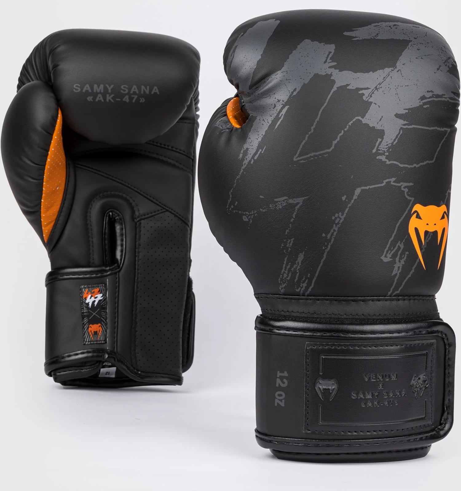 Venum S47 Boxing Gloves Microfiber Black Orange - FIGHTWEAR SHOP
