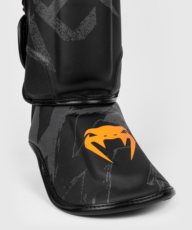 Venum Venum S47 Shinguards Microfiber Black Orange