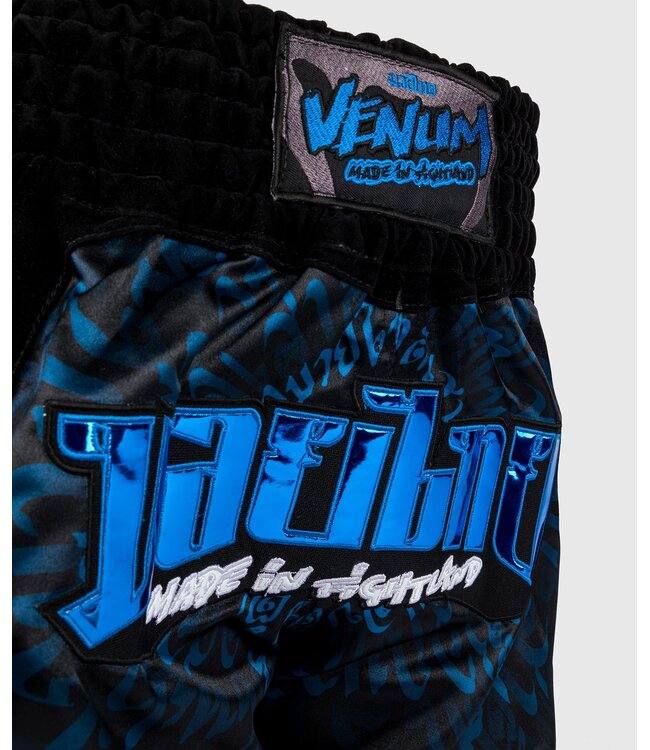Venum Muay Thai Kickboxing Shorts Attack Black Blue