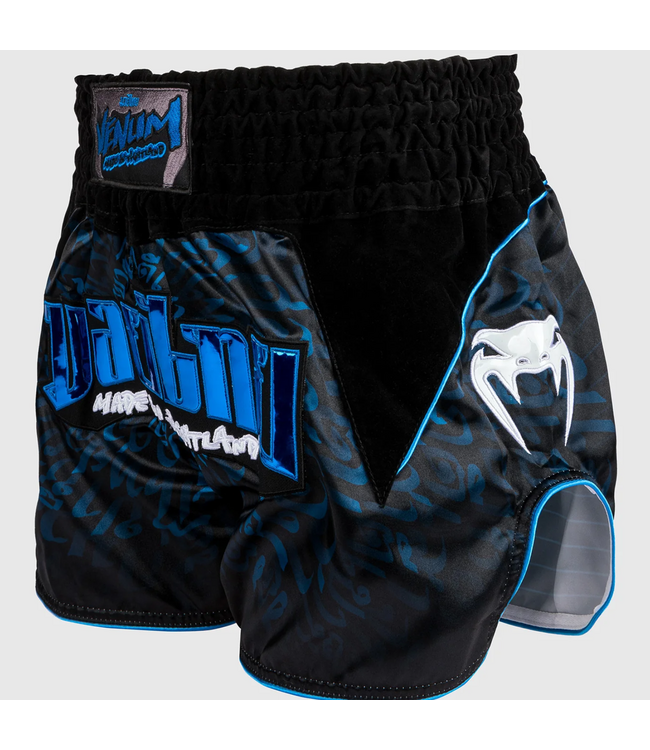 Venum Muay Thai Kickboks Shorts Attack Zwart Blauw