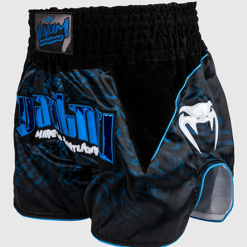 Venum Venum Muay Thai Kickboks Shorts Attack Zwart Blauw