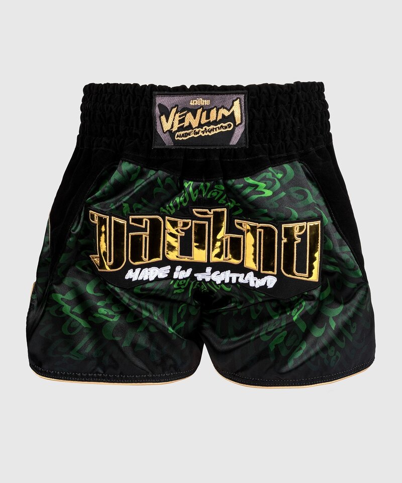 Venum Venum Muay Thai Kickboxen Shorts Attack Schwarz Grün