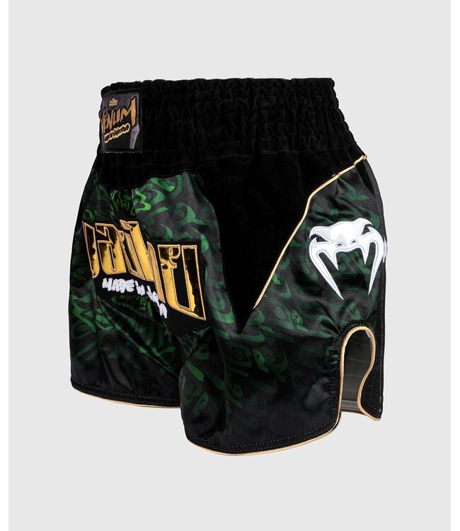 Venum Muay Thai Kickboks Shorts Attack Zwart Groen