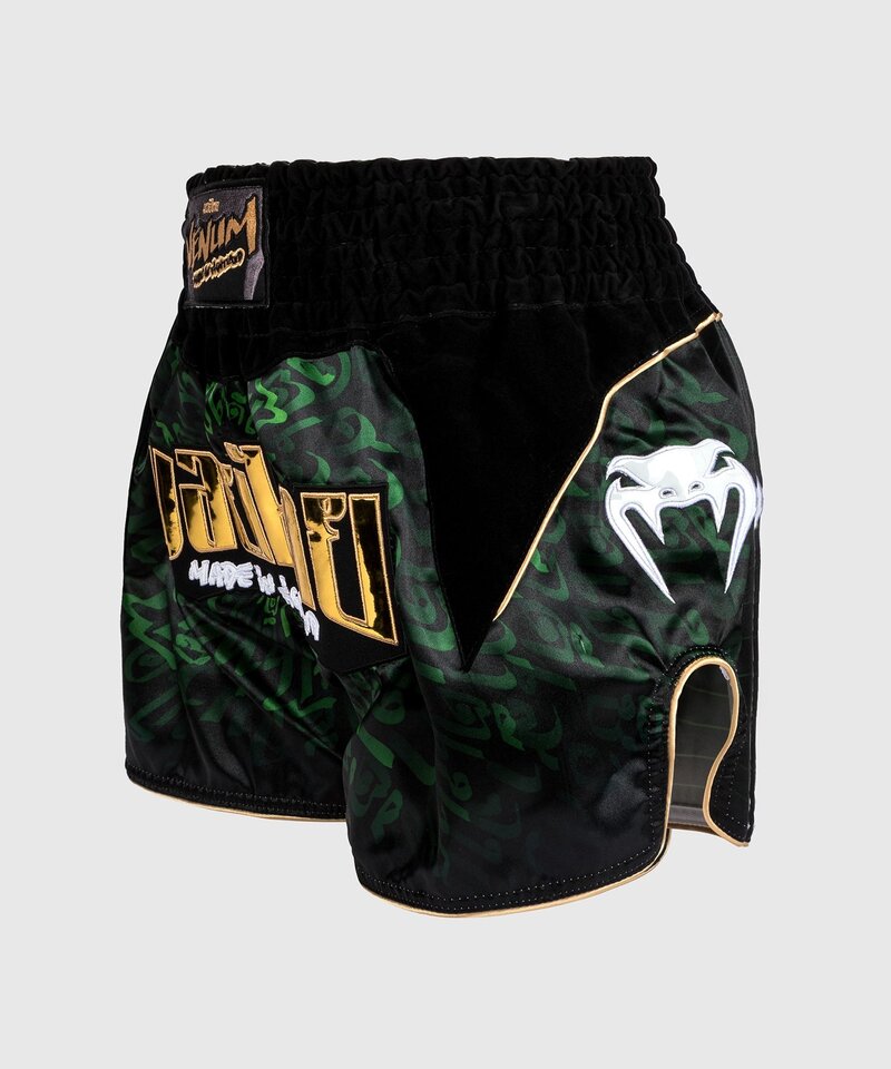 Venum Venum Muay Thai Kickboks Shorts Attack Zwart Groen