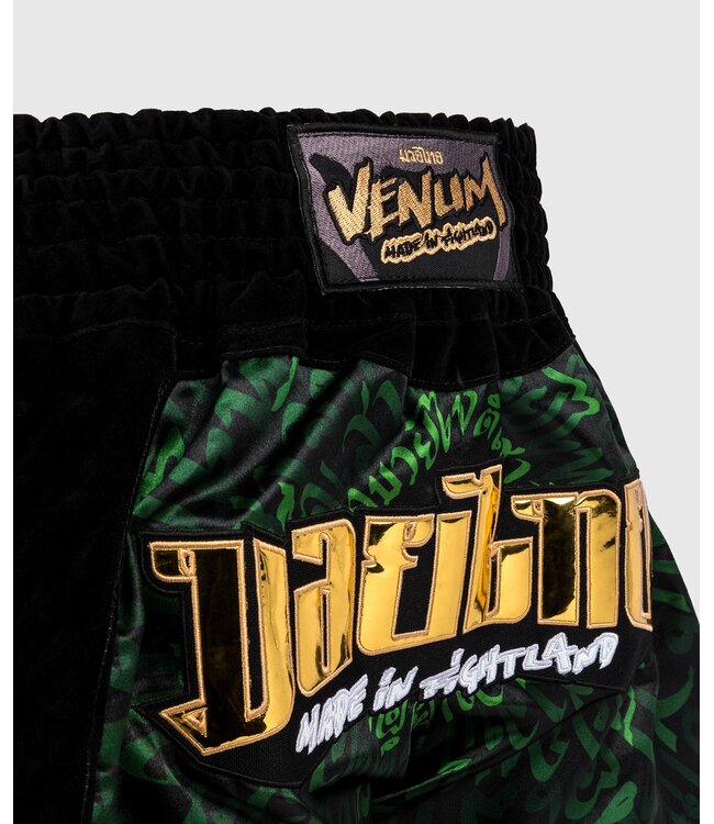 Venum Muay Thai Kickboxing Shorts Attack Black Green