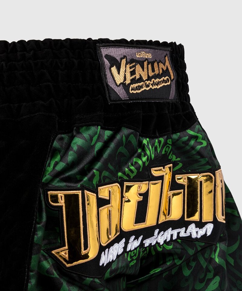 Venum Venum Muay Thai Kickboks Shorts Attack Zwart Groen