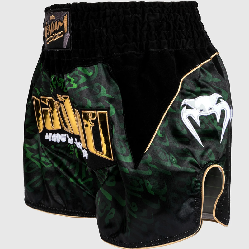 Venum Venum Muay Thai Kickboxing Shorts Attack Black Green