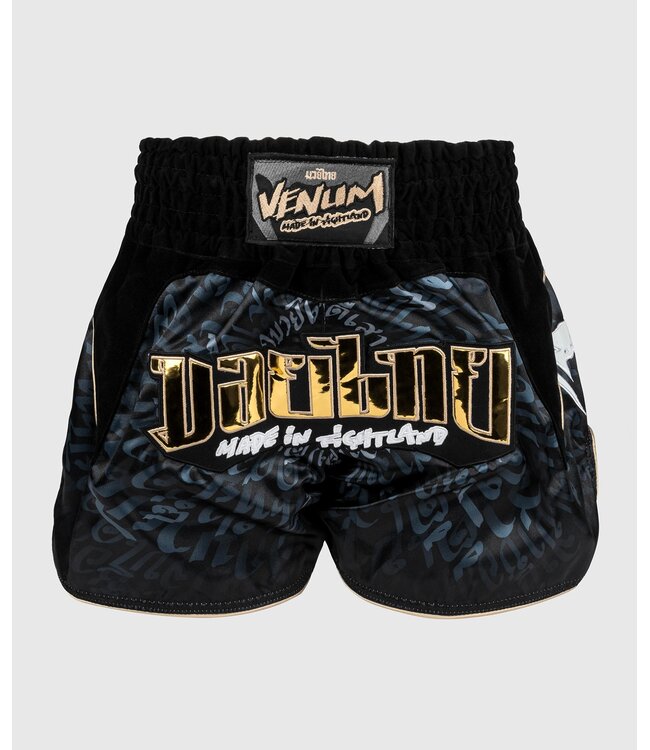 Venum Muay Thai Kickboxing Shorts Attack Black Grey