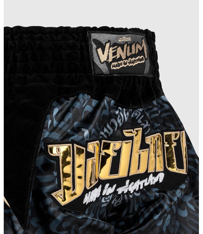 Venum Muay Thai Kickboxing Shorts Attack Black Grey