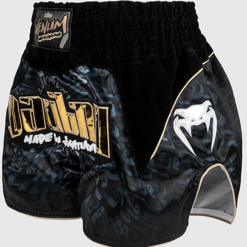 Venum Venum Muay Thai Kickboxen Shorts Attack Schwarz Grau