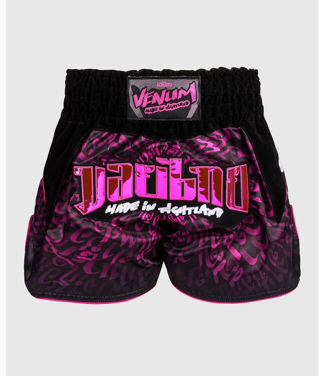 Venum Muay Thai Kickboxen Shorts Attack Schwarz Pink