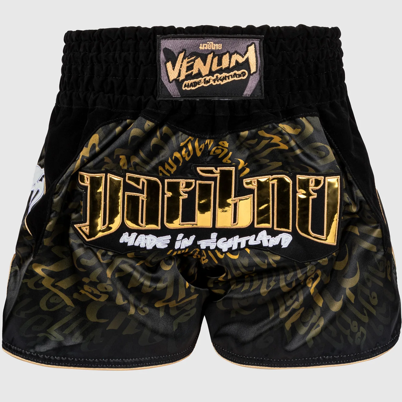 Venum Venum Muay Thai Kickboxen Shorts Attack Schwarz Gold