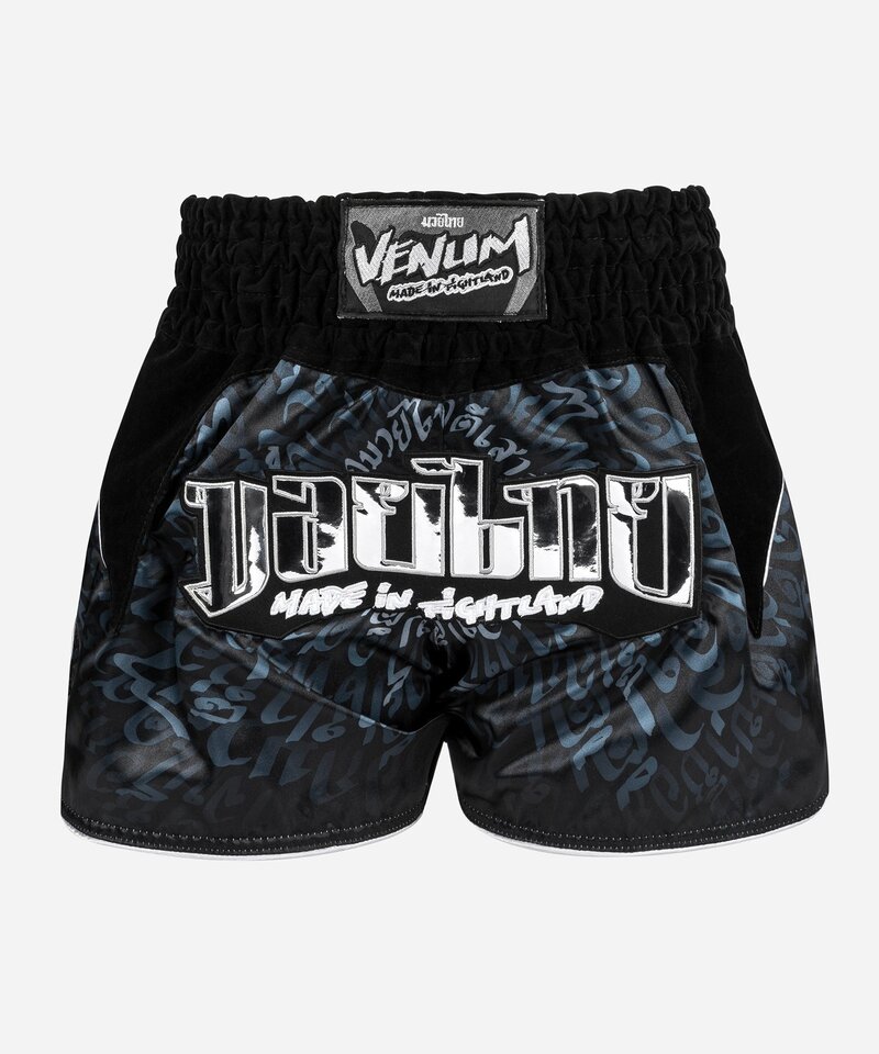 Venum Venum Muay Thai Kickboxing Shorts Attack Black Silver