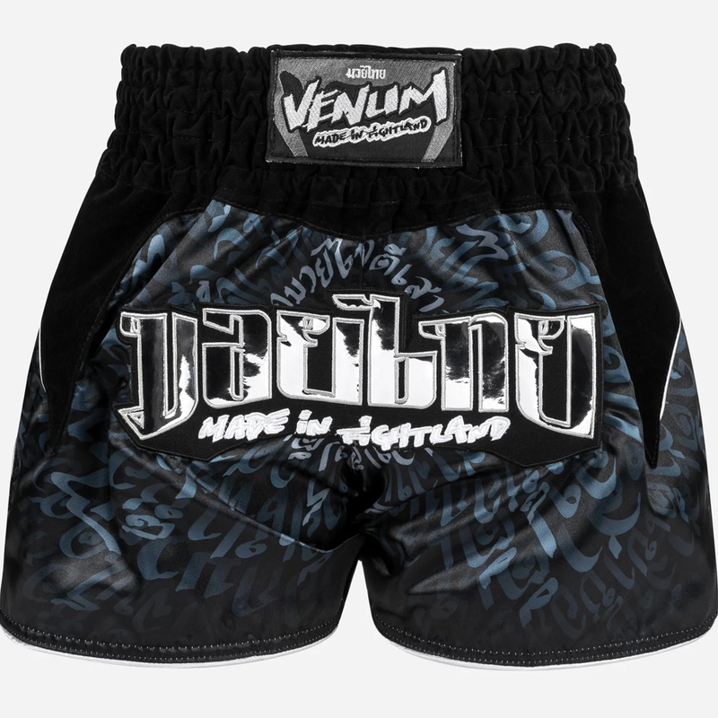 Venum Venum Muay Thai Kickboxen Shorts Attack Schwarz Silber