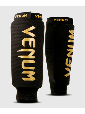 Venum Venum Kontact Shinguards Schwarz Gold ohne Füße