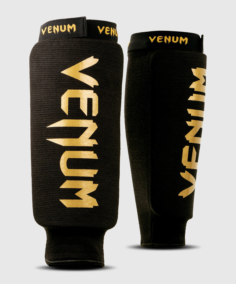 Venum Venum Kontact Shinguards Schwarz Gold ohne Füße