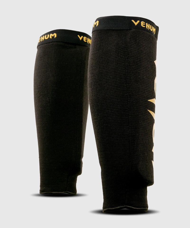 Venum Venum Kontact Shinguards Black Gold without Feet